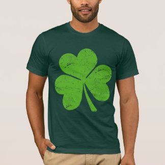 Grön irländsk Shamrock för klassiker T Shirt
