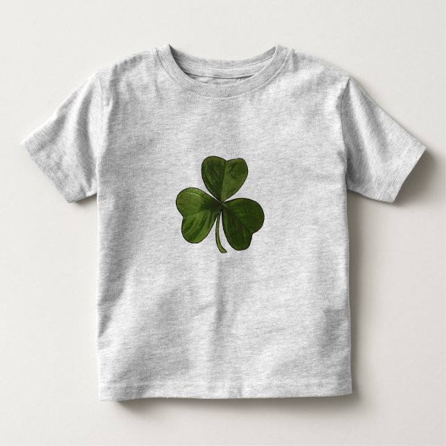 Grön irländsk Shamrock för vår Tröja (Framsida)