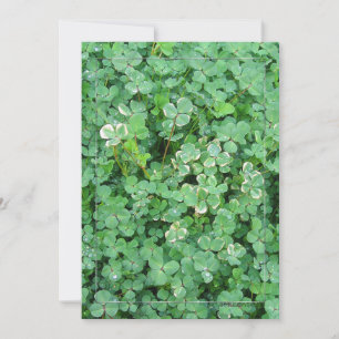 Grön irländsk shamrock-inbjudan mall