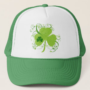 Grön irländsk Shamrock Keps