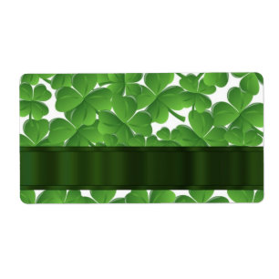 Grön irländsk shamrockspersonlig fraktsedel