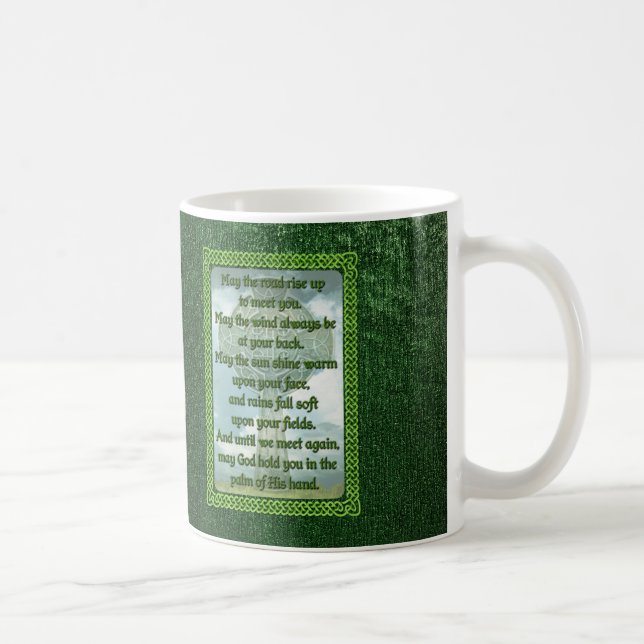 Grön irländsk välsignelse kaffemugg (Höger)