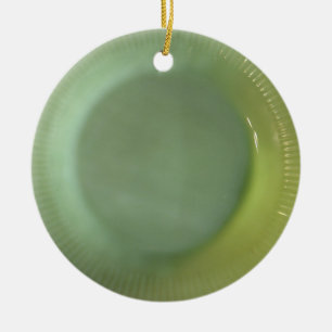 Grön Jadeite pläterar Julgransprydnad Keramik