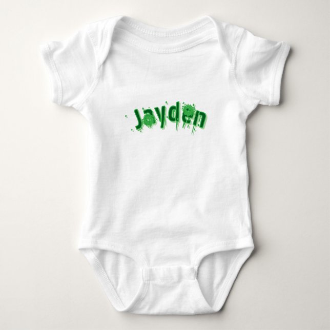Grön Jayden Namn, T Shirt (Framsida)