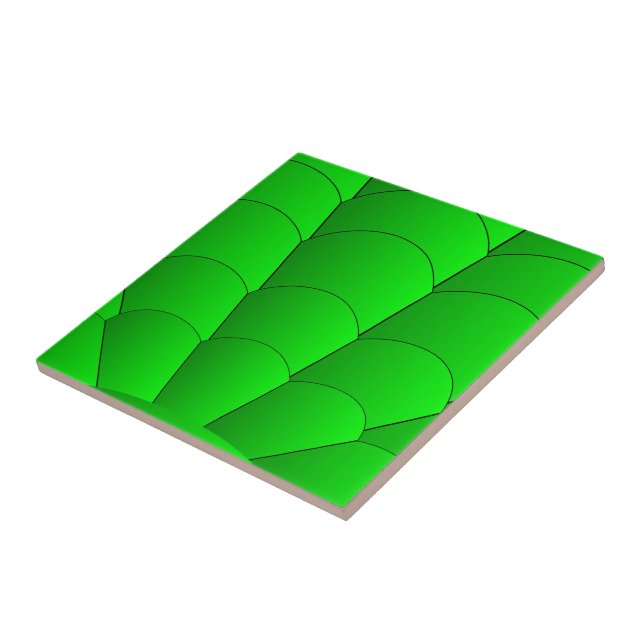 Grön jugenddesign kakelplatta (Sidan)