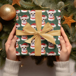 Grön jul Chihuahua hund semester raser Presentpapper