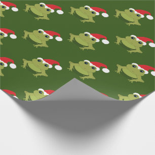 Grön jul för novelty för tecknad för grodaSant Presentpapper