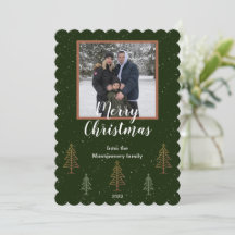 grön jul fotoflakort