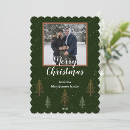 grön jul fotoflakort