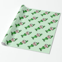 Grön jul Tomte Tomtar Presentpapper