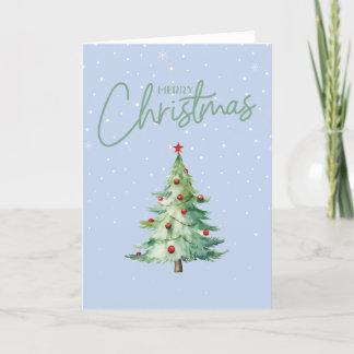 Grön julgran julkort helgkort