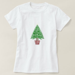 Grön julgran Röd 2017 Holiday T-Shirt