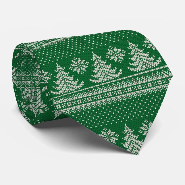 Grön julgran slips (Rullad)