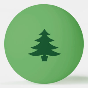 Grön julgranShape på grönt Pingisboll