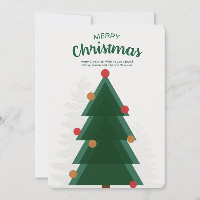Grön Julgransinbjudan Inbjudningar (Framsida)