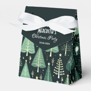 Grön julgransmönster presentaskar