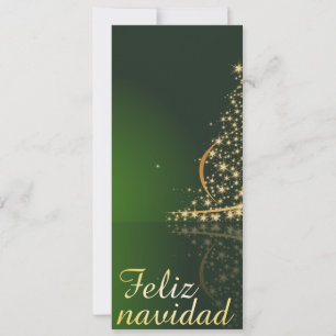 Grön julmotiv med julgran.