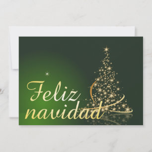 Grön julmotiv med julgran.
