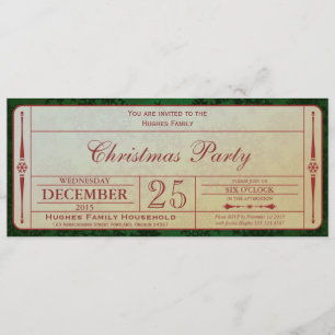 Grön julpartyinbjudan inbjudningar