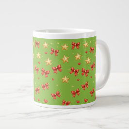 Grön julstjärnor & slingor Mugg Jumbo Mugg