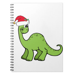 Grön julungeDinosaur Santa Anteckningsbok Med Spiral