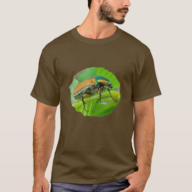 Grön June Beetle T-shirt (Framsida)