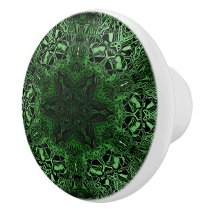 Grön Kaleidoscope Knopp