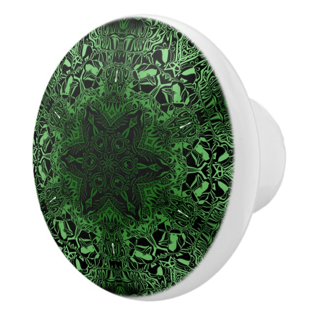 Grön Kaleidoscope Knopp (Höger)
