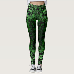 Grön Kaleidoscope Leggings