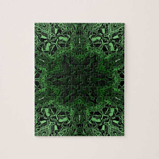 Grön Kaleidoscope Pussel (Vertikal)
