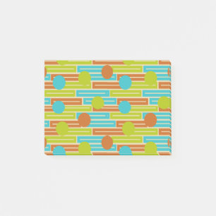 Grön kalk, kanel Brun, turkos-rektanglar Post-it Block
