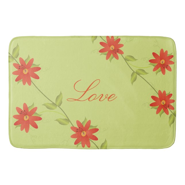 Grön kalk och Orange Badrumsmatta (Framsidan)