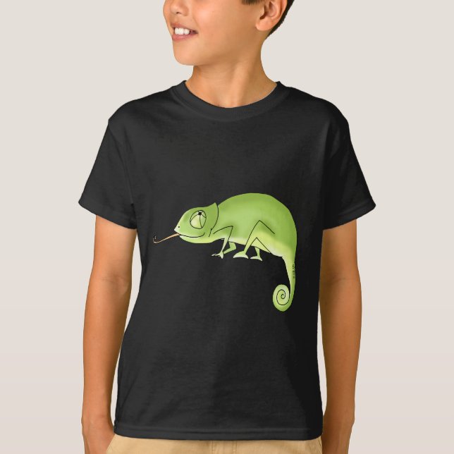 Grön kameleont t shirt (Framsida)