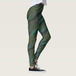Grön kamouflage abstrakt leggings