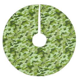Grön kamouflage - Julgran duk Julgransmatta Borstad Polyester