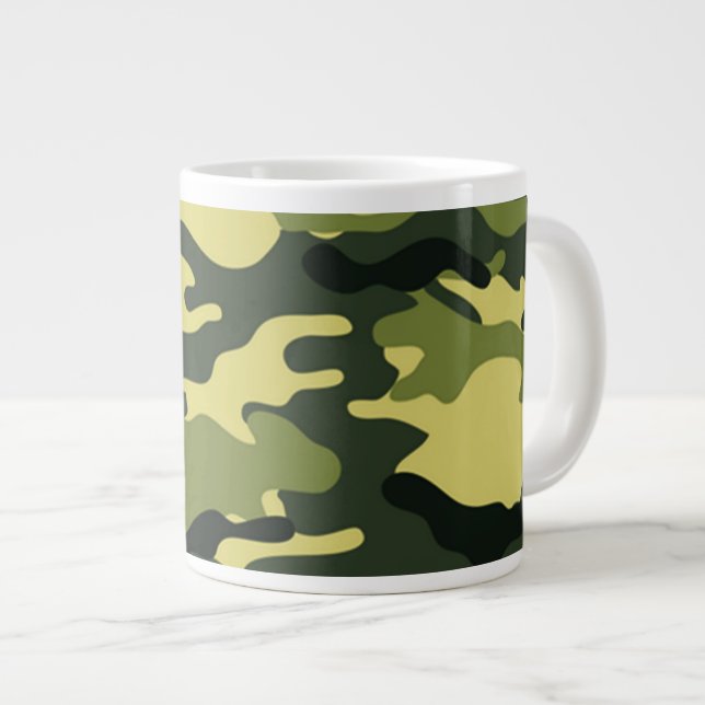Grön kamouflage Jumbo-mugg Jumbo Mugg (Framsida höger)