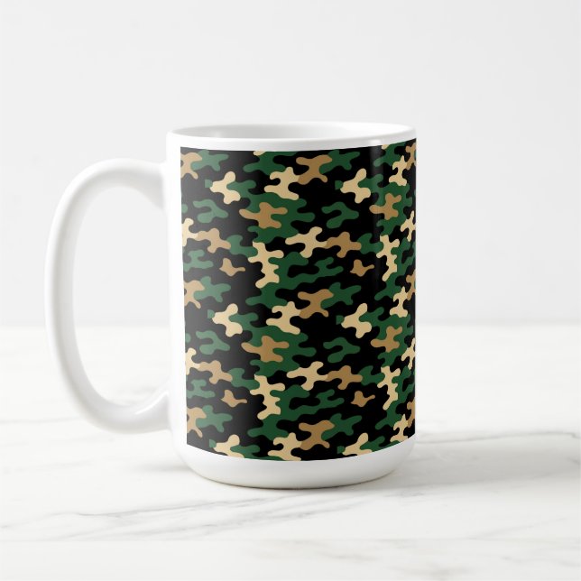 Grön kamouflage kaffemugg (Vänster)