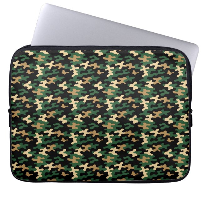 Grön kamouflage laptop fodral (Framsidan)