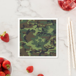 Grön kamouflage mönster, militär mönster, armé pappersservett
