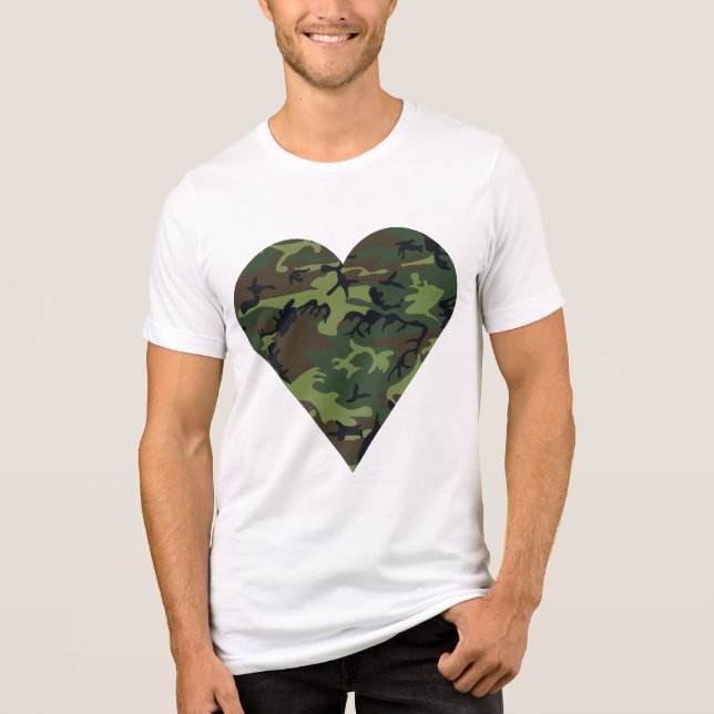 Grön kamouflage mönster, Militärmönster, Armé T Shirt (Framsida)