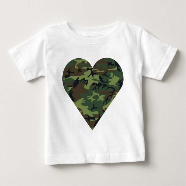 Grön kamouflage mönster, Militärmönster, Armé T Shirt (Framsida)
