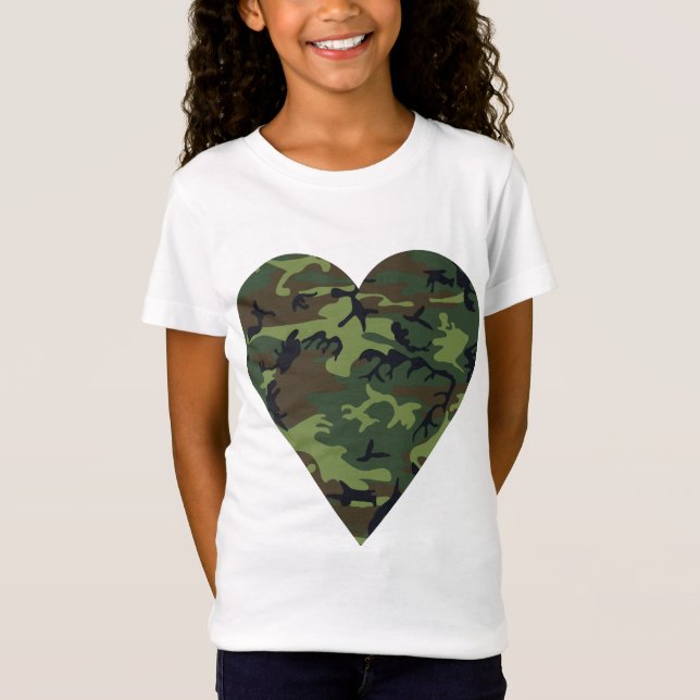 Grön kamouflage mönster, Militärmönster, Armé T Shirt (Framsida)
