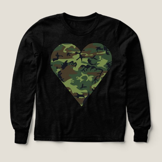 Grön kamouflage mönster, Militärmönster, Armé T Shirt (Design framsida)