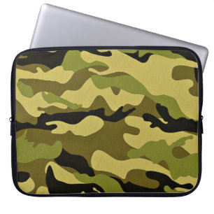 Grön kamouflagearméstruktur laptop sleeve