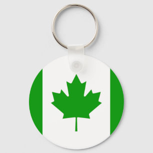 Grön Kanada-Flagga nyckelring