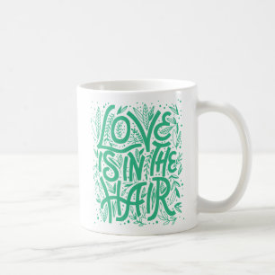 Grön kärlek är i håret kaffemugg
