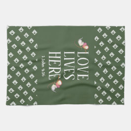 Grön | KÄRLEK HÄR | ANPASSADE SNYGGT Kökshandduk