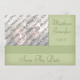 Grön Keltisk Foto Spara Datum Annonsering Datumet