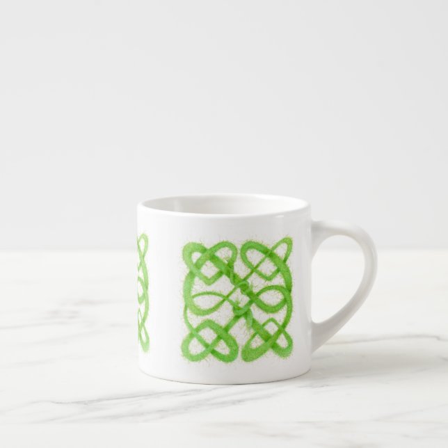 GRÖN KELTISK KNUT Espressokopp (Höger)