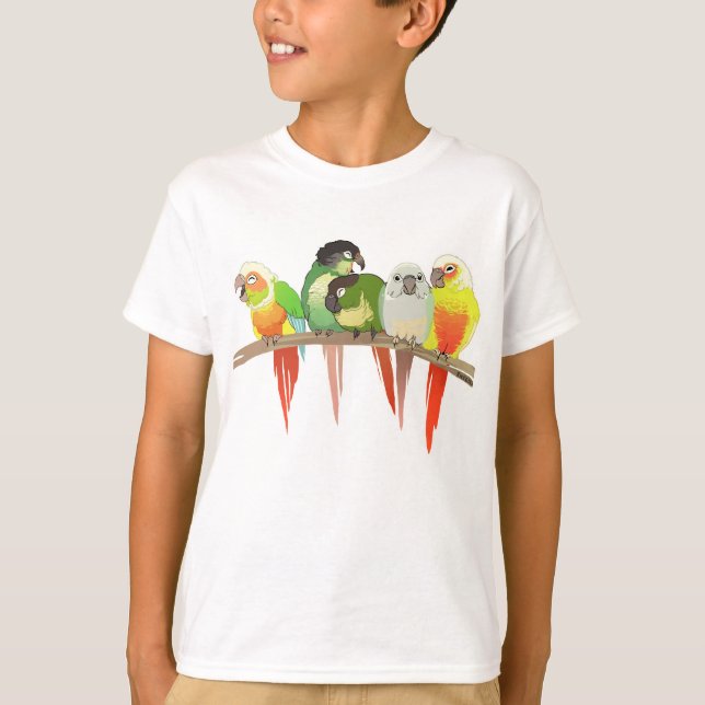 Grön kind Conures T Shirt (Framsida)